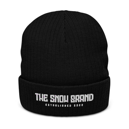 "The Snow Brand" Ribbed Knit Beanie
